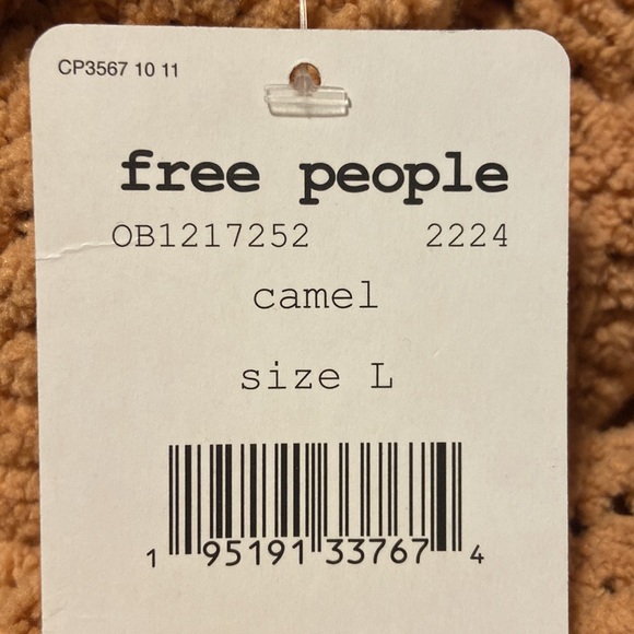 NWT Free People Be Yours Bishop Sweater in colour Camel - Picture 15 of 15